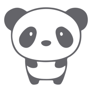 Little Panda Decal (Grey)